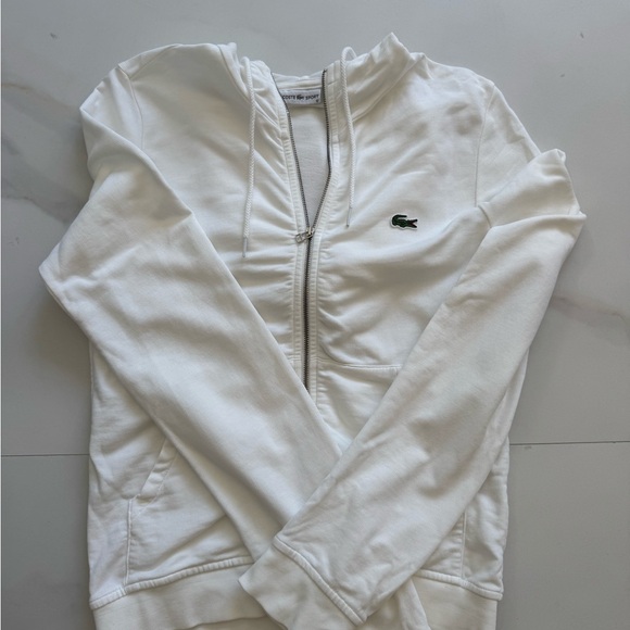 Lacoste Classic White Bomber Jacket - Picture 1 of 8